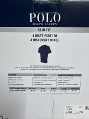 POLO RALPH LAUREN Men’s XL Slim Fit Crewneck 3 Pack T-Shirts Navy Wht Blk NEW