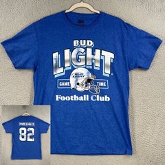 Bud Light Football Club Shirt MENS 3XL XXXL Double-Sided Graphic Tee NWOT