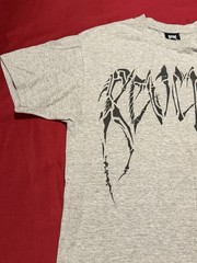 Revenge Skeleton Logo T-shirt Grey Size Large Made In USA Streetwear Punk