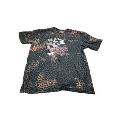 LAT Cheetah Print Graphic Tee Reverse Tie Dye Butterfly “Be Original” Unisex M