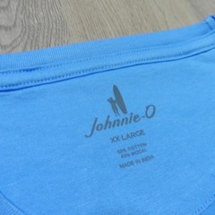 JOHNNIE-O Mens 2XL XXL T SHIRT BREWS N VIEWS MALIBLU BLUE RED DALE 2.0 GOLF USA