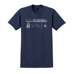 Big Boy 4014 Blueprint Navy Tshirt, Union Pacific Licenced Authentic Tshirt