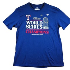 Fanatics T-Shirt Men XL Blue NEW Texas Rangers 2023 World Series Champions Tee