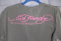Vtg Ed Hardy T Shirt Small Skull Hearts Love Kills Slowly Christian Audiguer Y2K