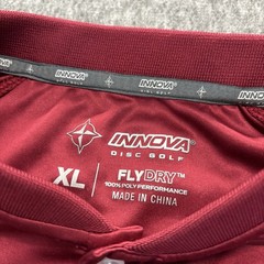 Innova Disc Golf Fly Dry Frisbee Shirt Men XL Lightweight Stretch Blade Collar