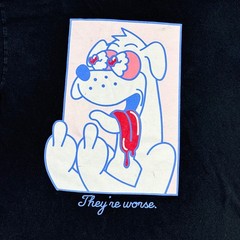 A Lab Mens Graphic T-Shirt Black Dog Humor Things Are Never As Bad Large Ratfink