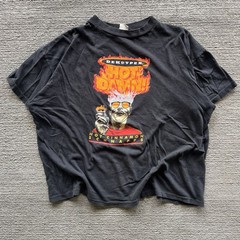 Vintage DeKuyper Shirt XL Cinnamon Schnapps Hot Damn alcohol 90s liquor Promo
