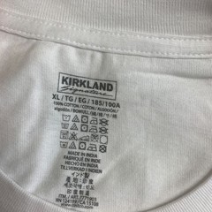 Kirkland Signature Men’s XL White Crewneck T-Shirts 3-Pack 100% Cotton H2034