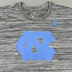 Jordan Nike UNC Tar Heels Dri-FIT Grey Space Dye Shirt Mens Large 943223-071