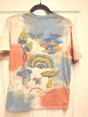 Howler Brothers Short Sleeve Shirt Burnt Orange/White/Tie Dye Graphic, XL
