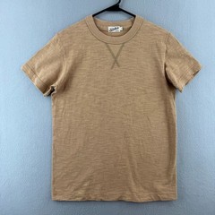 Non Stock Knitting Mills T Shirt Mens Medium Tan Knit Cotton Crewneck Retro