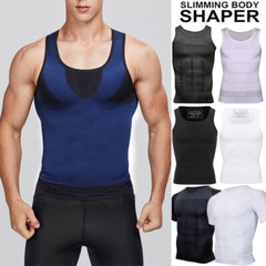 Men’s Toning Vest Compression Shirt Tank Gynecomastia Belly Control Body Shaper