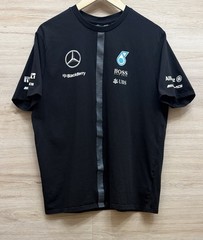 Mercedes Benz AMG Petronas Black Formula 1 Team T-Shirt Mens Size Large