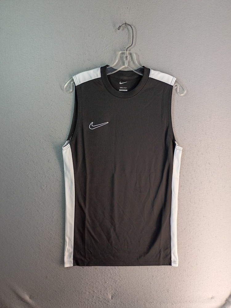 Nike Dri-FIT Academy Sleeveless Soccer Training Jersey Shirt Black Mens Small S