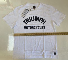 Triumph Motorcycles Burnham T Shirt Mens XL White Soft Cotton Casual Arch Logo