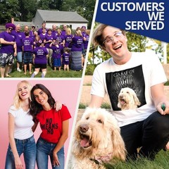 Anley Personalized T-Shirts 100% Cotton Custom Unisex Logo Tee Customized Shirts