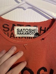 Satoshi Nakamoto Logo Thermal With studs Red Size XXL