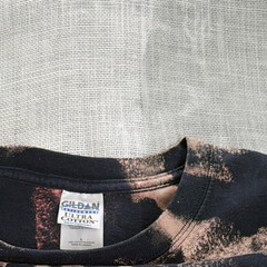 Vintage 90s Gildan T-Shirt Custom Bleach Dye Reworked Grunge Washington DC L