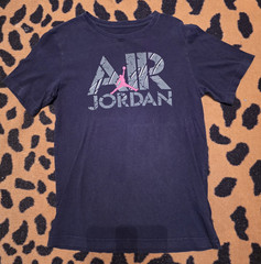 Jordan Black Jumpman Logo Graphic Print Crew Neck Short Sleeve T-Shirt Men’s M