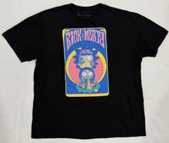 Adult Swim Rick & Morty Men’s T-Shirt Black Psychodelic Graphic Sz XL NWOT